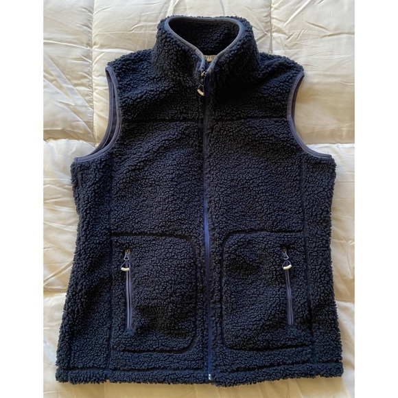 Orvis Navy Sherpa Fleece Vest EUC size M - Picture 2 of 3